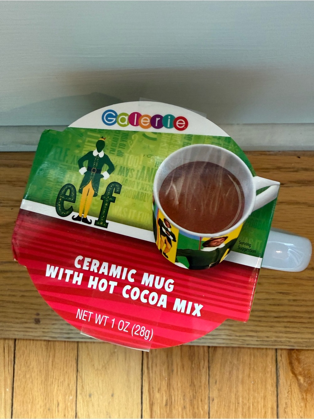 Galerie Elf Ceramic Mug with Hot Cocoa Mix - Green